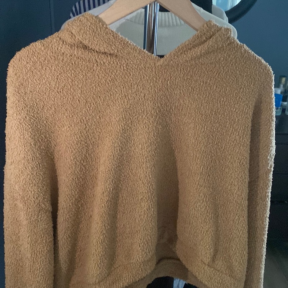 Crop Camel Brown Hoodie